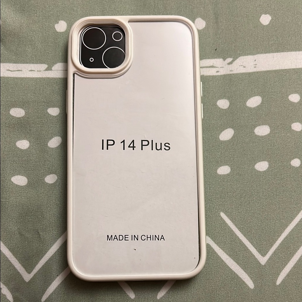 IP 14 Plus White/Clear Phone Case